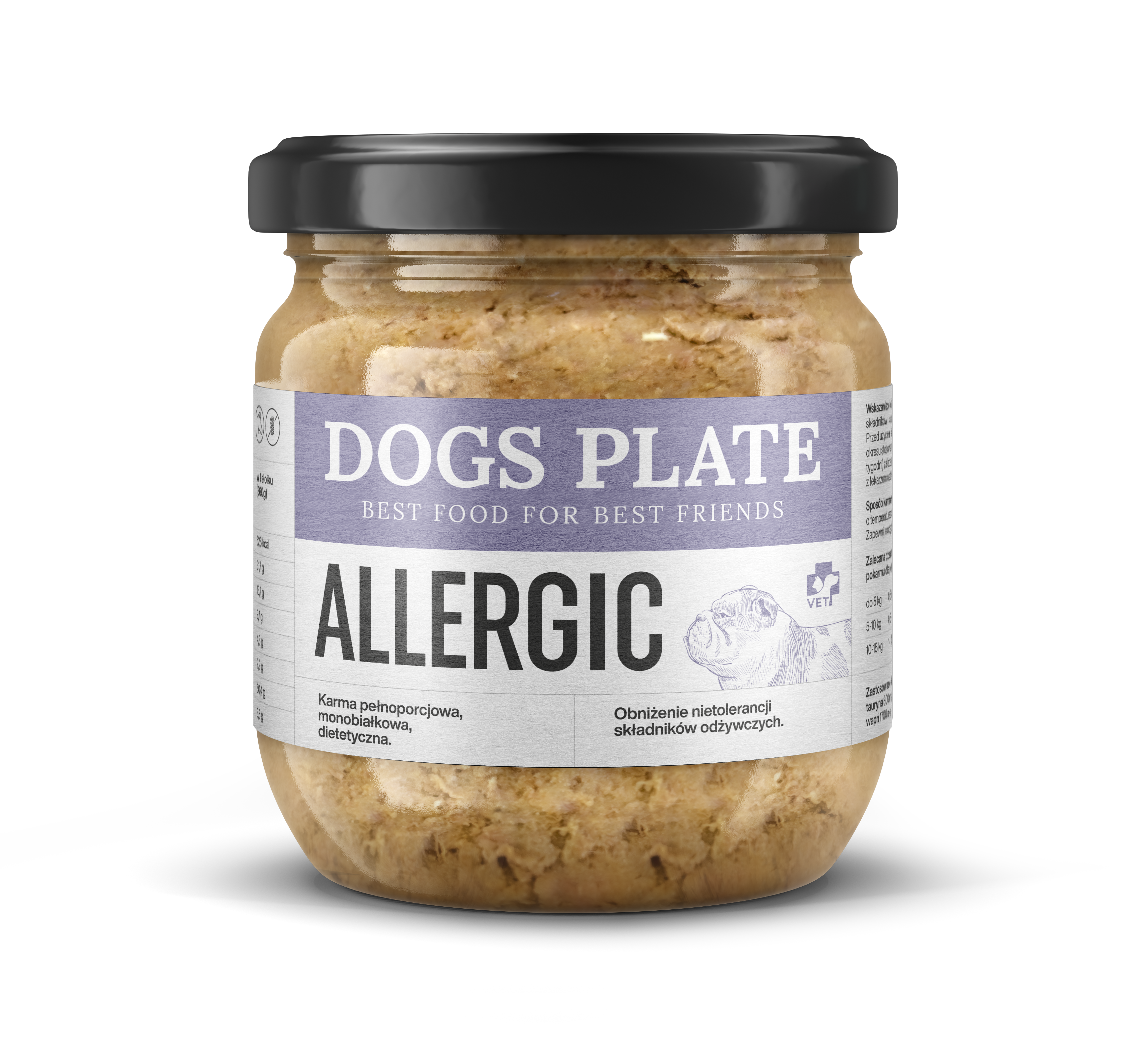 Dogs Plate Vet Allergic 360g