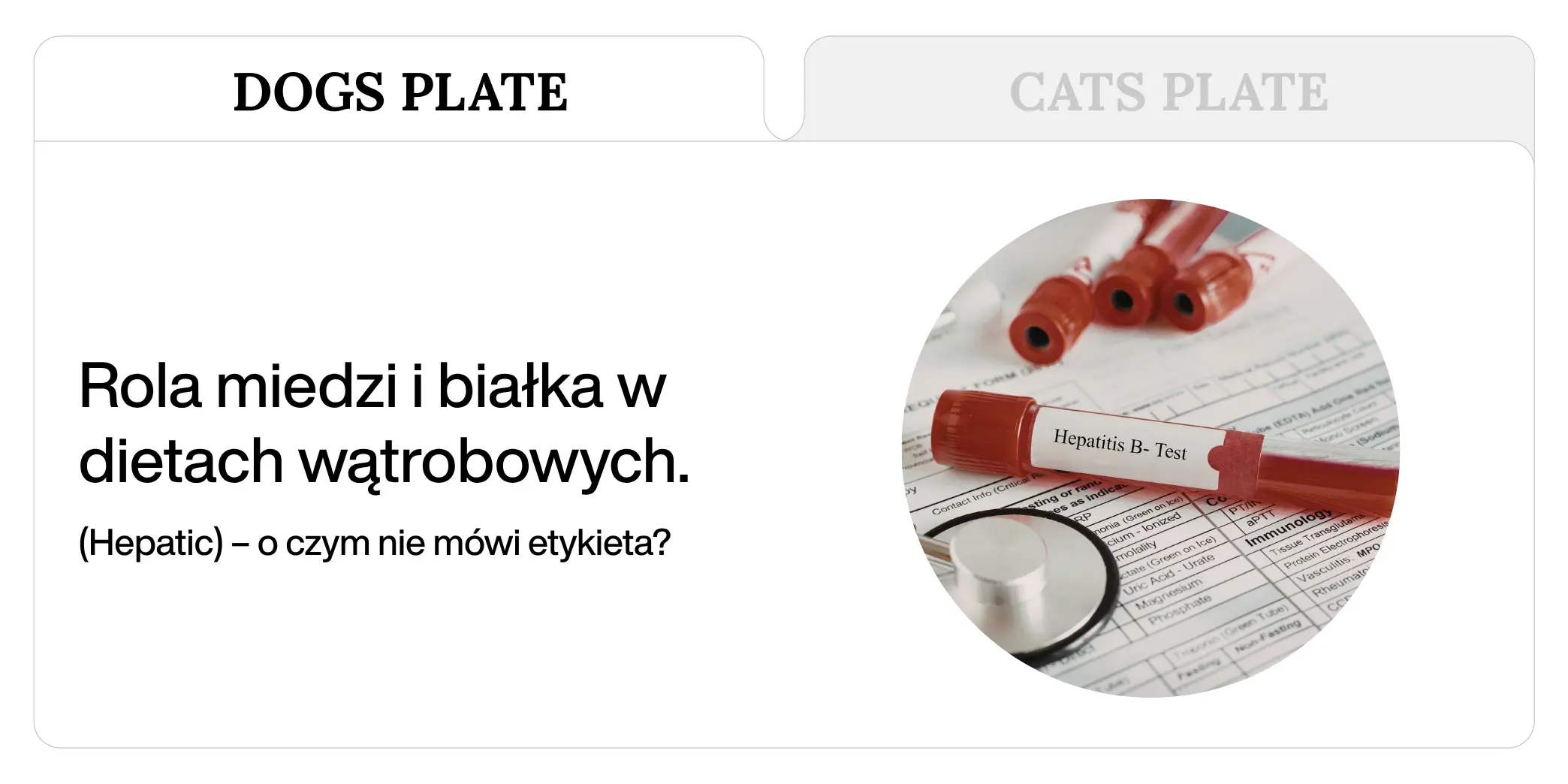 Rola miedzi i białka w dietach wątrobowych (Hepatic) – o czym nie mówi etykieta?