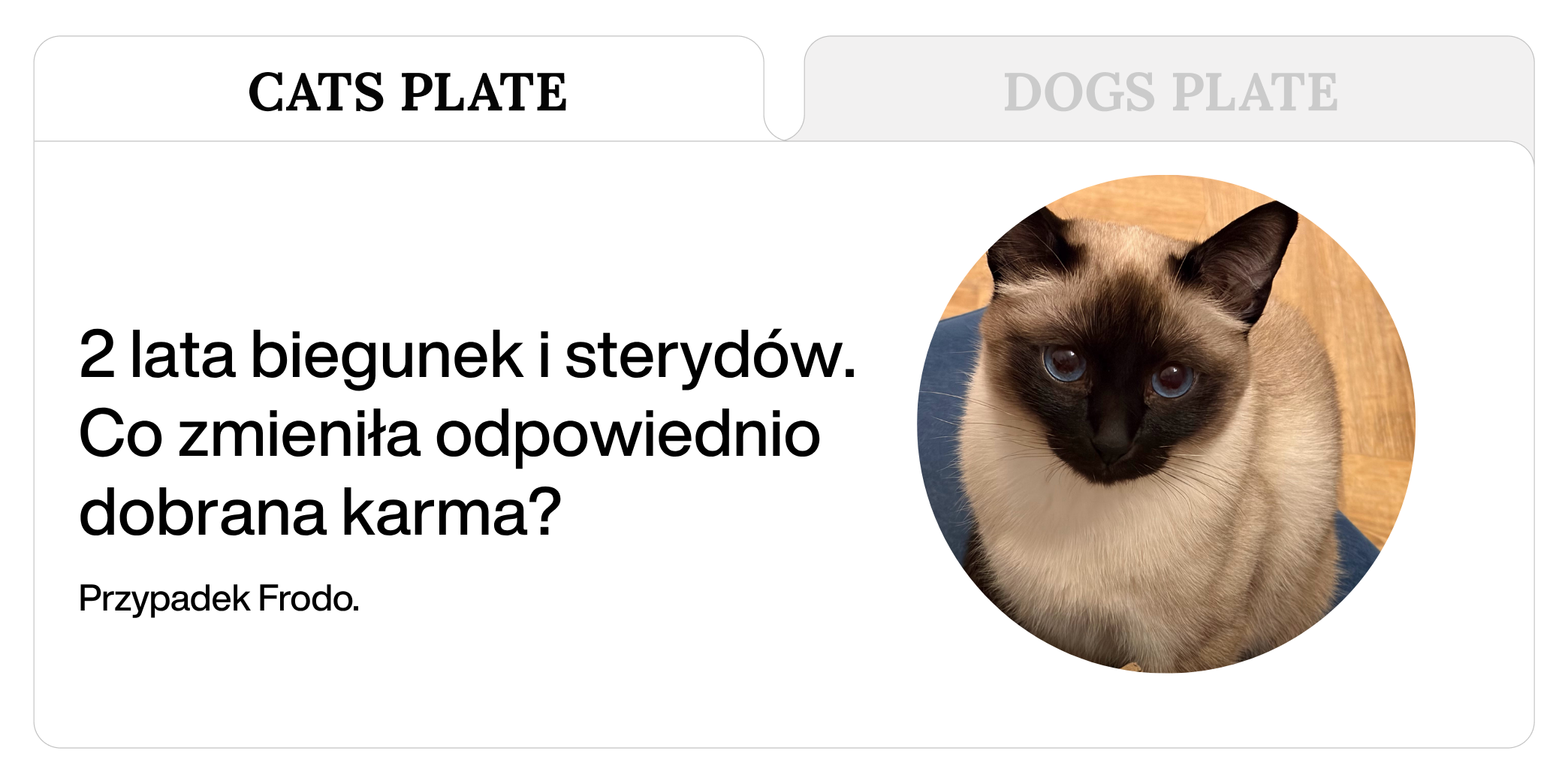 2 lata biegunek i sterydów. Co zmieniła odpowiednio dobrana karma? Przypadek Frodo.