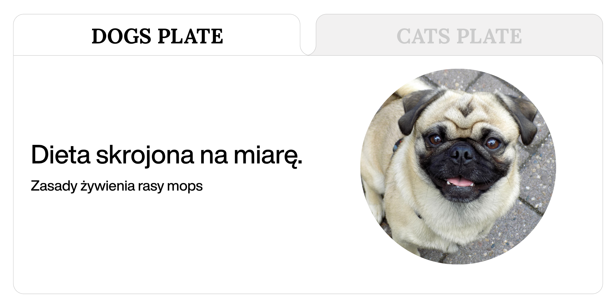 Dieta rasy mops.